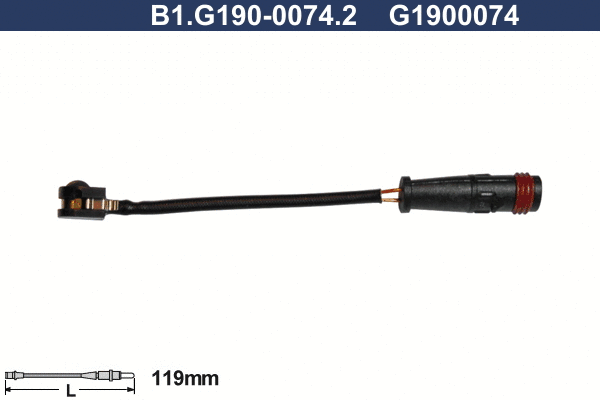 B1.G190-0074.2 GALFER Сигнализатор, износ тормозных колодок (фото 1)