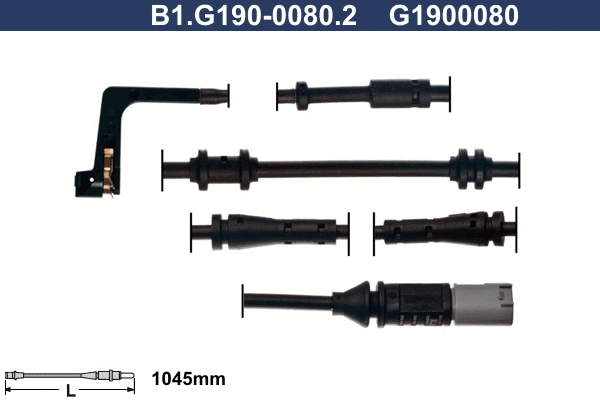 B1.G190-0080.2 GALFER Сигнализатор, износ тормозных колодок (фото 1)