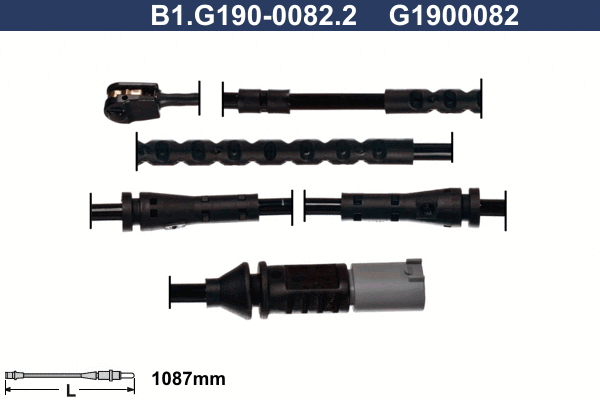 B1.G190-0082.2 GALFER Сигнализатор, износ тормозных колодок (фото 1)