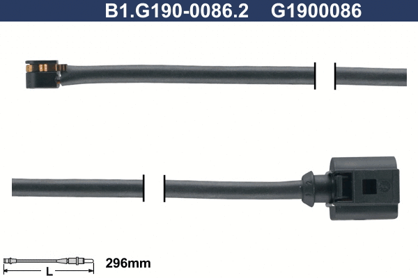 B1.G190-0086.2 GALFER Сигнализатор, износ тормозных колодок (фото 1)