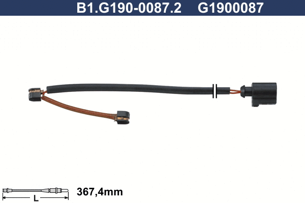 B1.G190-0087.2 GALFER Сигнализатор, износ тормозных колодок (фото 1)