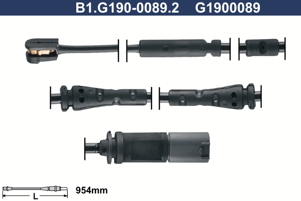 B1.G190-0089.2 GALFER Сигнализатор, износ тормозных колодок (фото 1)