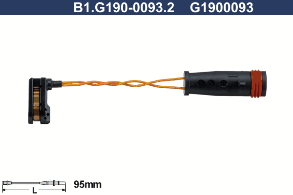 B1.G190-0093.2 GALFER Сигнализатор, износ тормозных колодок (фото 1)