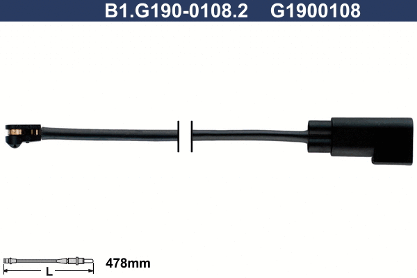 B1.G190-0108.2 GALFER Сигнализатор, износ тормозных колодок (фото 1)