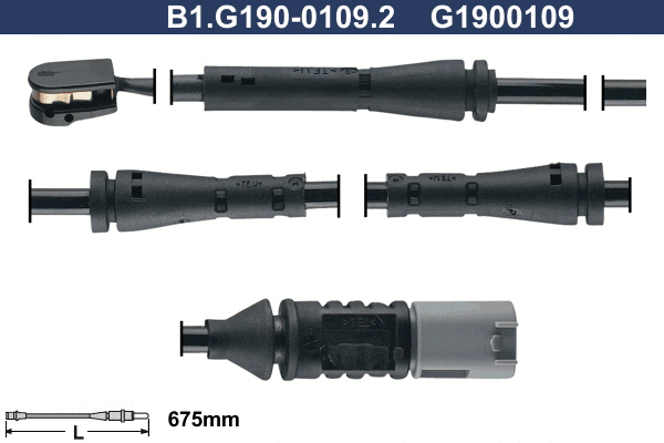 B1.G190-0109.2 GALFER Сигнализатор, износ тормозных колодок (фото 1)