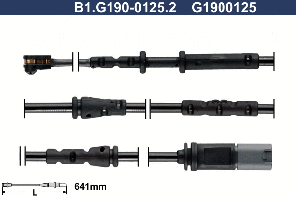 B1.G190-0125.2 GALFER Сигнализатор, износ тормозных колодок (фото 1)