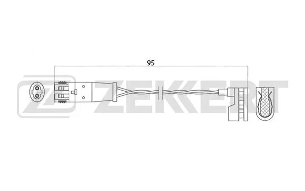 BS-8013 ZEKKERT Сигнализатор, износ тормозных колодок (фото 1)