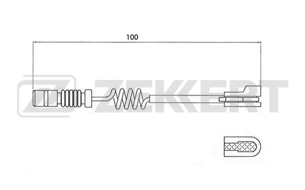 BS-8015 ZEKKERT Сигнализатор, износ тормозных колодок (фото 1)