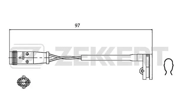 BS-8018 ZEKKERT Сигнализатор, износ тормозных колодок (фото 1)