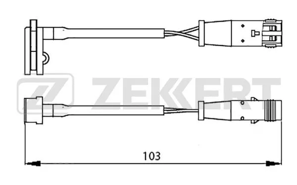 BS-8019 ZEKKERT Сигнализатор, износ тормозных колодок (фото 1)