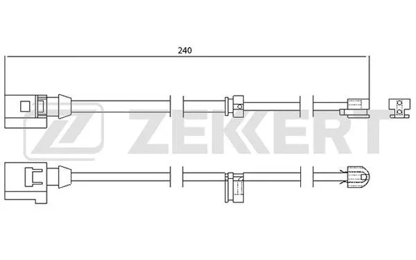 BS-8028 ZEKKERT Сигнализатор, износ тормозных колодок (фото 1)