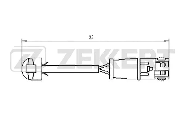 BS-8031 ZEKKERT Сигнализатор, износ тормозных колодок (фото 1)