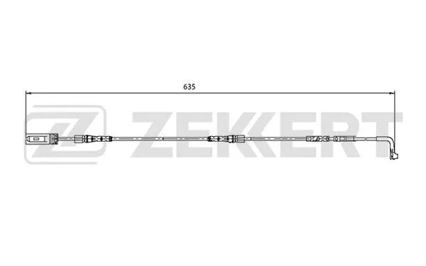 BS-8033 ZEKKERT Сигнализатор, износ тормозных колодок (фото 1)