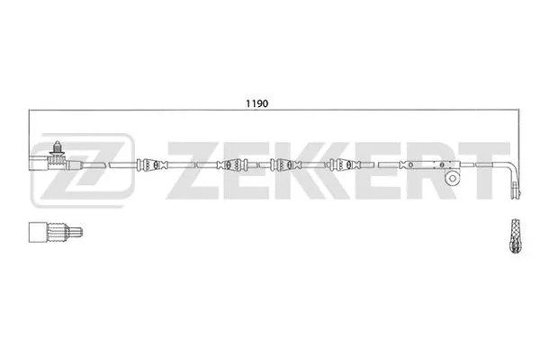 BS-8051 ZEKKERT Сигнализатор, износ тормозных колодок (фото 1)