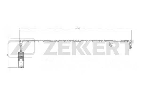 BS-8071 ZEKKERT Сигнализатор, износ тормозных колодок (фото 1)