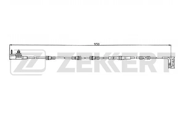 BS-8109 ZEKKERT Сигнализатор, износ тормозных колодок (фото 1)