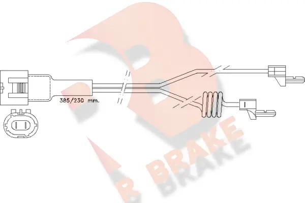 610233RB R BRAKE Сигнализатор, износ тормозных колодок (фото 1)