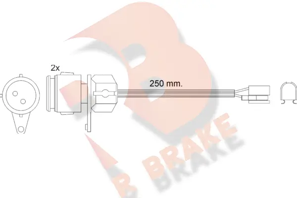610237RB R BRAKE Сигнализатор, износ тормозных колодок (фото 1)