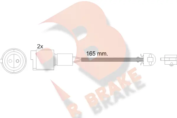 610238RB R BRAKE Сигнализатор, износ тормозных колодок (фото 1)