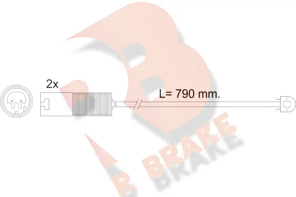 610240RB R BRAKE Сигнализатор, износ тормозных колодок (фото 1)
