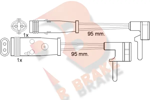 610333RB R BRAKE Сигнализатор, износ тормозных колодок (фото 1)