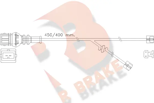 610355RB R BRAKE Сигнализатор, износ тормозных колодок (фото 1)