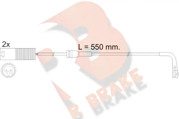 610388RB R BRAKE Сигнализатор, износ тормозных колодок (фото 1)