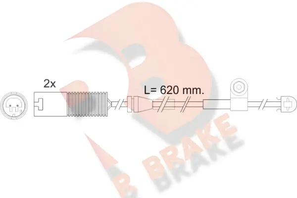 610396RB R BRAKE Сигнализатор, износ тормозных колодок (фото 1)