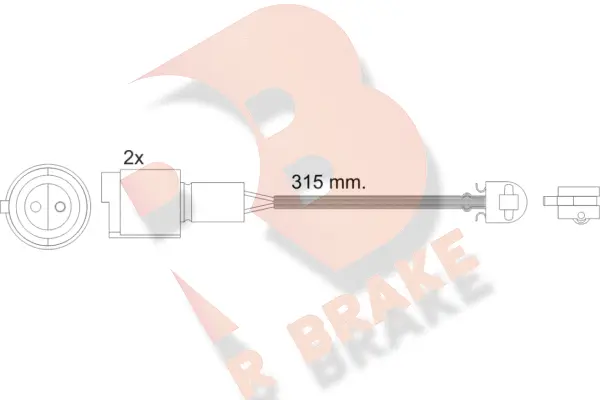 610440RB R BRAKE Сигнализатор, износ тормозных колодок (фото 1)