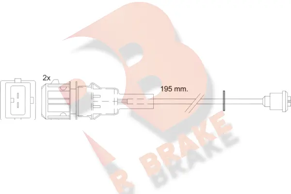 610443RB R BRAKE Сигнализатор, износ тормозных колодок (фото 1)