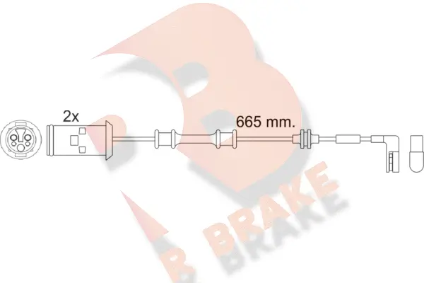 610451RB R BRAKE Сигнализатор, износ тормозных колодок (фото 1)