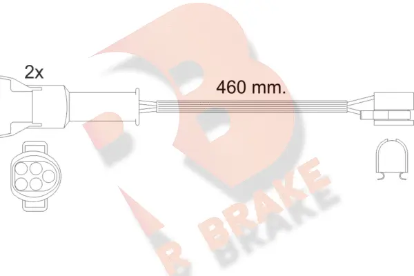 610456RB R BRAKE Сигнализатор, износ тормозных колодок (фото 1)