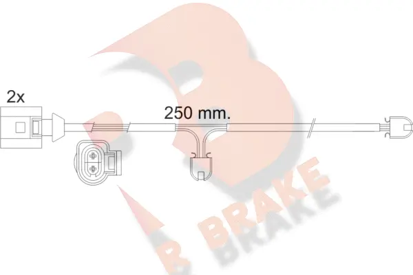 610477RB R BRAKE Сигнализатор, износ тормозных колодок (фото 1)