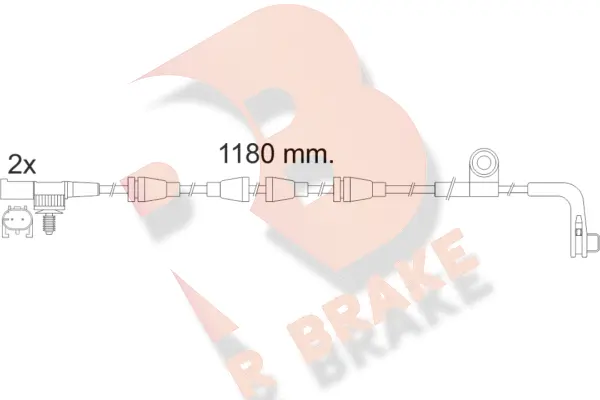 610482RB R BRAKE Сигнализатор, износ тормозных колодок (фото 1)