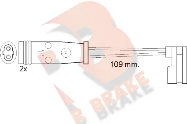 610483RB R BRAKE Сигнализатор, износ тормозных колодок (фото 1)