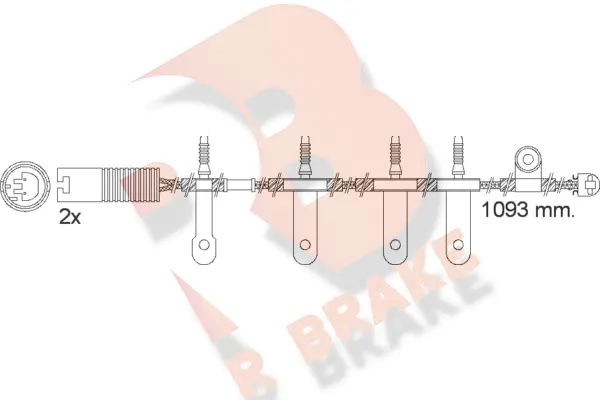 610501RB R BRAKE Сигнализатор, износ тормозных колодок (фото 1)