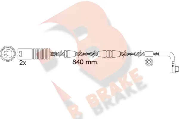 610502RB R BRAKE Сигнализатор, износ тормозных колодок (фото 1)