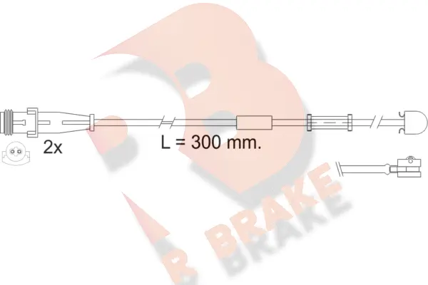 610504RB R BRAKE Сигнализатор, износ тормозных колодок (фото 1)