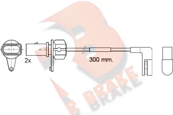 610507RB R BRAKE Сигнализатор, износ тормозных колодок (фото 1)