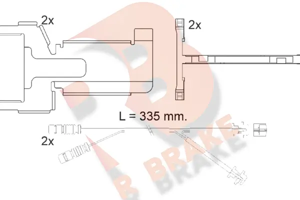 610528RB R BRAKE Сигнализатор, износ тормозных колодок (фото 1)