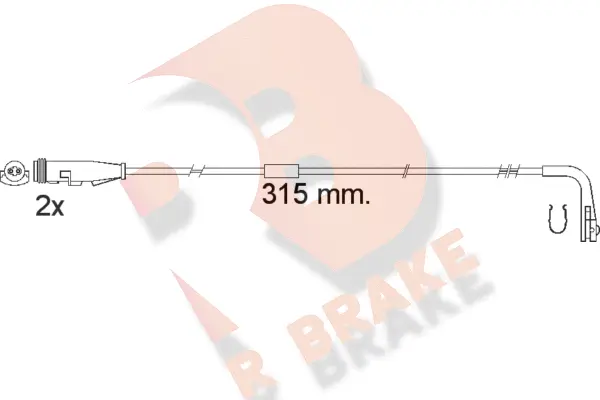 610549RB R BRAKE Сигнализатор, износ тормозных колодок (фото 1)