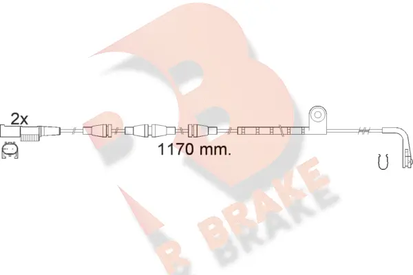 610550RB R BRAKE Сигнализатор, износ тормозных колодок (фото 1)