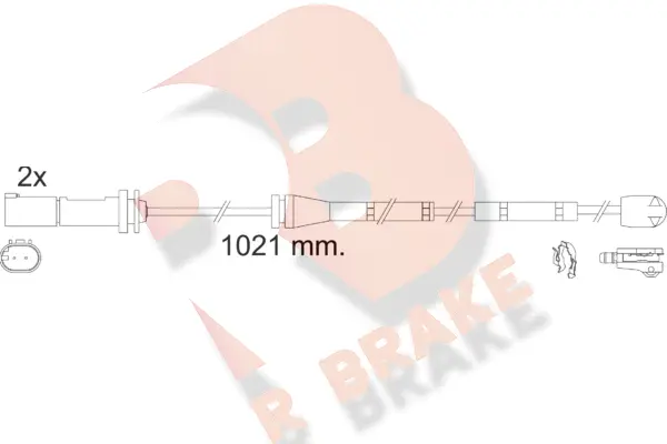 610554RB R BRAKE Сигнализатор, износ тормозных колодок (фото 1)