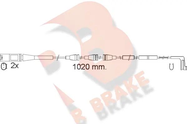 610555RB R BRAKE Сигнализатор, износ тормозных колодок (фото 1)