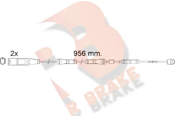 610556RB R BRAKE Сигнализатор, износ тормозных колодок (фото 1)