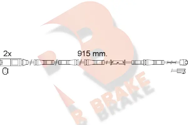 610557RB R BRAKE Сигнализатор, износ тормозных колодок (фото 1)