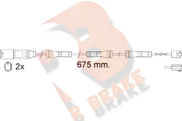 610561RB R BRAKE Сигнализатор, износ тормозных колодок (фото 1)