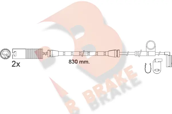 610563RB R BRAKE Сигнализатор, износ тормозных колодок (фото 1)