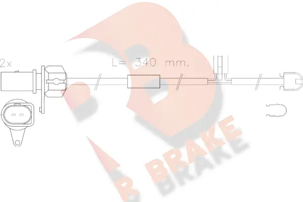 610566RB R BRAKE Сигнализатор, износ тормозных колодок (фото 1)