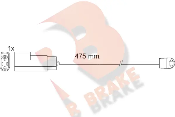 610576RB R BRAKE Сигнализатор, износ тормозных колодок (фото 1)